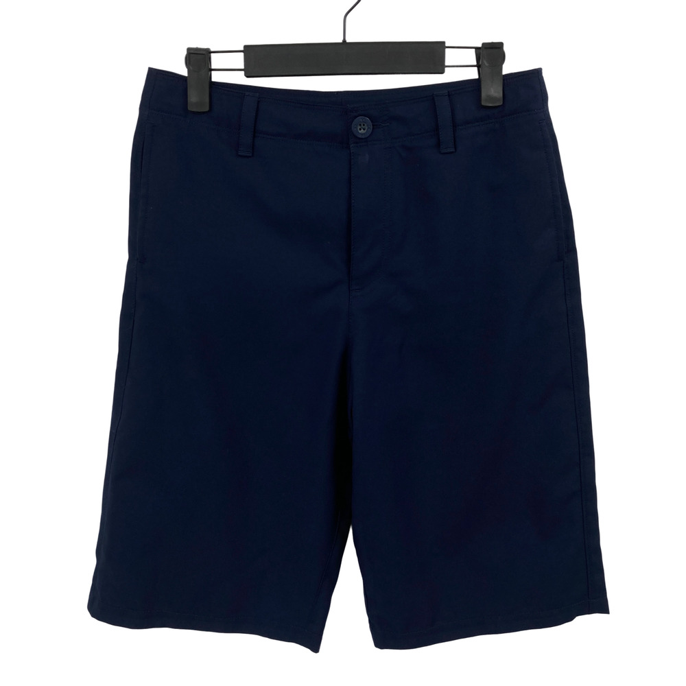 Under Armour Youth Large Navy Blue Adjustable Waist Fit Athletic Golf Shorts YLG